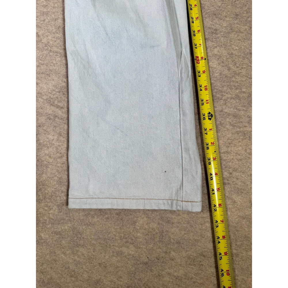 Levis 501 Jeans Mens 30x31 Blue Denim Logo Mid Rise Straight Leg Button Fly - Picture 14 of 16